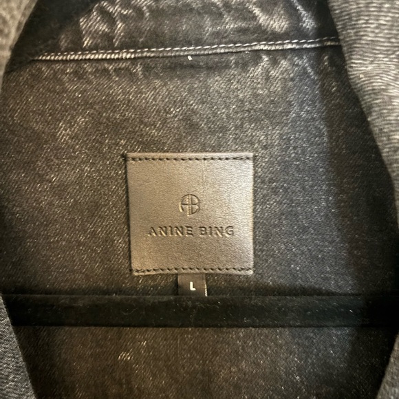 Anine Bing Charcoal Denim Jacket - Picture 2 of 6
